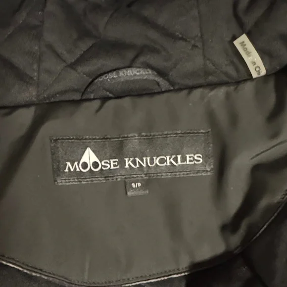 Moose Knuckles Black Hooded Bomber Jacket - Picture 13 of 14